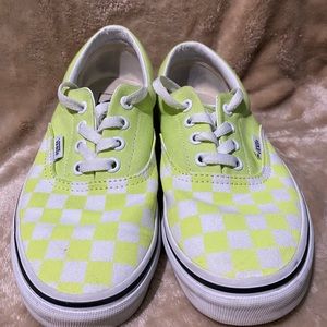 Green Checkered Vans